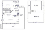 Easy Cabin Designs 24x32 Cabin w/Loft Plans Package, Blueprints & Material List