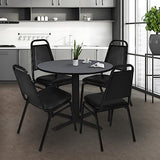 Cain 42" Round Breakroom Table- Grey Regency Seating