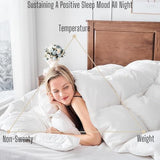 Mattress-Homes Comforter Duvet Insert Quilted Comforters 1 Piece Twin XL 100% Soft Comfy Microfiber Down Alternative Extra Long Twin Comforter Lightweight for Bedding White Solid All Season Mattress-Homes