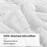 NEXHOME PRO Twin Duvet Cover, White 2 Pieces Boho Tufted Duvet Cover Set, Soft and Lightweight 100% Washed 100% Washed Microfiber Comforter Cover Set for All Season(White Twin, 66 x 90)-No Comforter NEXHOME PRO