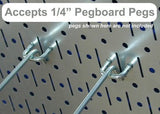 Wall Control Metal Pegboard Strip - Galvanized Pegboard Wall Control