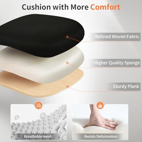 BestOffice Office Chair Ergonomic Cheap Desk Chair Mesh Computer Chair Lumbar Support Modern Executive Adjustable Stool Rolling Swivel Chair for Back Pain (Black) BestOffice
