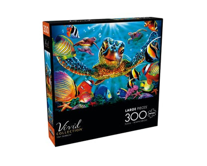 Buffalo Games - Vivid Collection - Tiny Bubbles - 300 Large Piece Jigsaw Puzzle , Blue