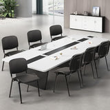 CLATINA Stacking Conference Room Chairs No Wheels, PU Leather Waiting Room Chair Armless Stackable Office Guest Chair with Metal Frames for Reception Lobby Side Training School, Black Set of 10 CLATINA
