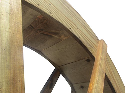 SamsGazebos 6-Foot Craftsman Style Japanese Wood Water Wheel with Stand SamsGazebos