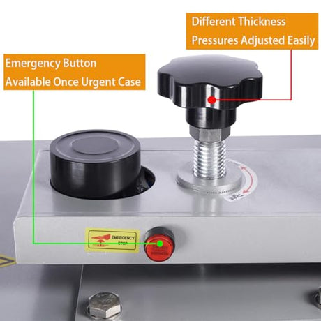 Semi-Automatic 16x24 Heat Press Machine: Auto Open Dual Platen Sublimation T-Shirt Press - Large Format 110V Heat Press with Precision Wire Tube and Teflon Coating AVGVLIJ