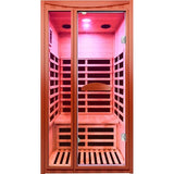 ToTibuy 1-2 Person Home Sauna Low EMF Far Infrared Sauna with Red Light Bluetooth Speakers Indoor Dry Sauna 1550W 110V 39.37"x35.43"x74.8" ToTibuy