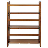 Casual Home 3-Shelf Stackable 27.5" Wide-Chestnut fold Bookcase Casual Home