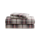 Eddie Bauer - Flannel Sheets Queen Size, Anti-Pilling & Wrinkle Resistant Cotton, Touchably Soft for All-Season Comfort - Bed Sheets with Matching Pillowcases & Fitted Sheet (Montlake Plaid Red) Eddie Bauer