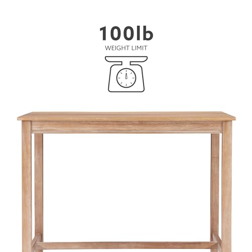 Linon Distresed 36 inch Height Pub Claridge Table, Distressed Brown Counter Linon