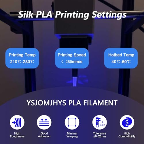 YSJOMJHYS Silk Dual Color Filament Bundle 4KG, Shiny 3D Printer Filament 1.75mm Bulk, Dimensional Accuracy +/- 0.02mm, Individually Vacuum Packed, Bicolor PLA Filament Pack, 4 Spools 1KG Each