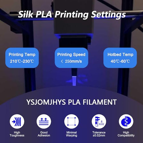 YSJOMJHYS Silk Dual Color Filament Bundle 4KG, Shiny 3D Printer Filament 1.75mm Bulk, Dimensional Accuracy +/- 0.02mm, Individually Vacuum Packed, Bicolor PLA Filament Pack, 4 Spools 1KG Each YSJOMJHYS