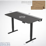 VIVO Electric 60 x 30 inch Standing Desk with Concealed Cable Trays and Full-Size Mouse Pad, Dual Motor Memory Controller Height Adjustment, Black Top Black Frame, DESK-KIT-E2B-P3B VIVO