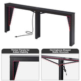 MOHOPE 78.8" Long Console Table with Power Outlets, 7.9" Narrow Sofa Table with USB & Type-C Ports, Skinny Behind Couch Tables with Charging Station, Entryway Table for Hallway, Living Room, Black MOHOPE