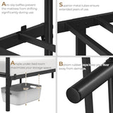 Yaheetech Queen Size Bed Frames Metal Platform Bed Mattress Foundation with Cloud-Inspired Design Headboard/Footboard/Ample Under Bed Storage/No Box Spring Needed/Black Yaheetech