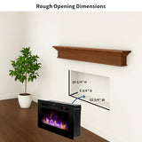 Touchstone Smart Electric Fireplace-The Sideline 36" Wide-in Wall Recessed - 30 Realistic Ember Color/Flame Options - 1,500W Heater w/Thermostat - Log & Crystal Hearth Options - Alexa/WiFi Enabled Touchstone