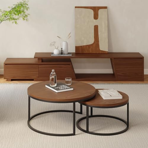 homary Extendable TV Stand with 3 Drawers Minimalist Rectangle Entertainment Center Walnut TV Console Table Up to 110" homary