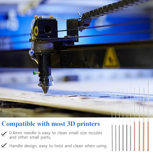 3D Printer Nozzle Cleaning Needles, 10 Sizes 3D Printer Cleaning Tools Kit Stainless Steel Nozzle Cleaning Needles 3D Printer Cleaner Accessories (Diameter 0.15/0.2/0.25/0.3/0.35/0.4/0.5/0.6/ - WoodArtSupply