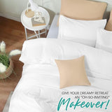 Utopia Bedding Duvet Cover Set with Pillowcases - 3 Pieces Bedding Duvet Cover with Zipper Closure - 1 Duvet Cover with 2 Pillowcases - Soft Brushed Microfiber (Full, White) Utopia Bedding