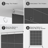 Mossfelting 12Pcs Hanging Room Divider Made of High Density Polyester Fiber Panels for Decorating Bedroom Living Dining Room Kitchen Office Restaurant Home Hotel Decor（Plain - Black） mossfelting