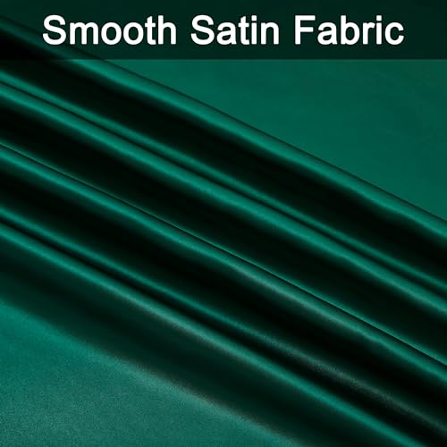 Homiest 60"x80" Duvet Cover for Weighted Blanket, Dark Green Satin, Silky & Removable Zippered Duvet Cover, Full/Queen Size, 1 Count Homiest