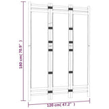 Generic Folding 3-Panel Room Divider 47.2" Bamboo and Canvas8KG Generic