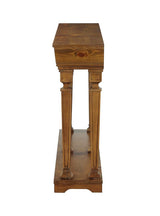 Acme Garrison 60" Rectangular Wooden Frame Console Table with Shelf in Oak Acme