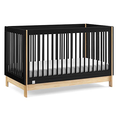 GAP babyGap Tate 4-in-1 Convertible Crib - Greenguard Gold Certified, Ebony/Natural - WoodArtSupply