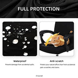 Water Resistant Stretch Computer Office Chair Cover with Durable Zipper Universal Washable Removable Spandex Rotating Boss Chair Slipcovers Anti-dust Soft Desk Chair Seat Protector for Dogs Cats Pets DIVA EN CAMINO DEC