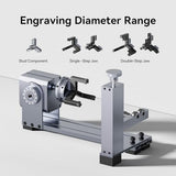 LONGER Rotary Extender (with Riser) is Ideal for Engraving Cylindrical, Wine Glass, and Irregular Objects. Compatible with Nano, Nano Pro, Ray5, B1, and Most Other Laser engravers. Longer