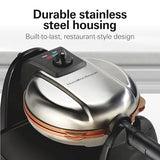 Hamilton Beach Belgian Waffle Maker with Removable PFAS-Free Durathon Nonstick Coated Plates, Easy Flip, Ceramic Grids, Black (26031) Hamilton Beach