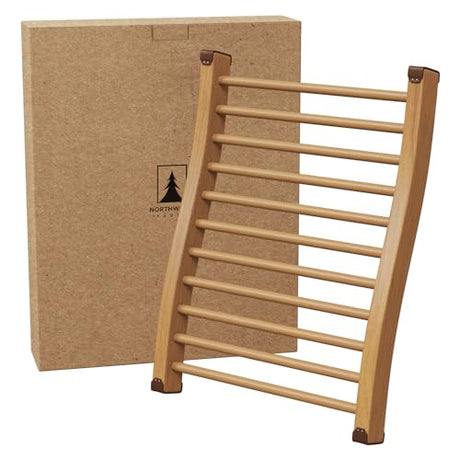 Northwood Sauna - Sauna Backrest - Handmade from Canadian Red Cedar Wood - Comfortable S-Shape with Anti-Slip Pads Northwood Sauna