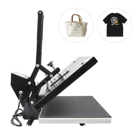 1800W Hot Large Size Auto Heat Press Machine 16" x 20" T-Shirt Sublimation Heat Press Transfer Heat Up Fast & Distribute Heat Evenly, Intelligent Tshirt Press Machine New USA Stock,Black (Black) xsdzgdzy