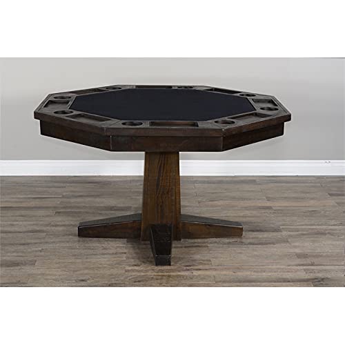 Pemberly Row Transitional Wood Game & Dining Table in Tobacco Leaf Pemberly Row
