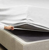 Clara Clark Stay Fitted Single Sheet, Fitted Sheet ONLY! Stay Fit on Mattress with Elastic Straps at Corners, Deep Pocket Fitted Sheet, Fits 18 to 24 Inch Mattress, Queen – Silver Light Gray Clara Clark