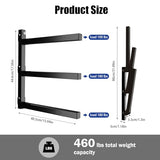 S&R PLKOP 3-Level Lumber Storage Rack, Wall Mounted Wood Organizer - 2 Pack, Black, Metal for Wood Storage & Lumber Racks S&R PLKOP