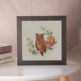 Esffaci Embroidery Starter Kit for Adult Beginner with Owl Flower Pattern Hand Embroidery Set with Embroidery Cloth Hoop Needles Colorful Floss and Instruction