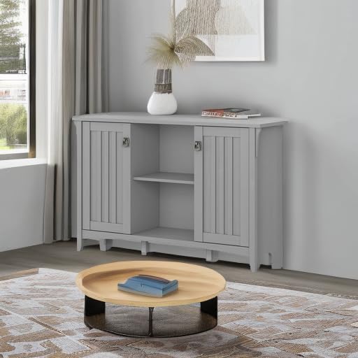 Bush Furniture Salinas Accent Storage Cabinet with Doors and Shelves, Farmhouse Cabinet Buffets & Sideboards Bush Furniture