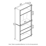 FURINNO JAYA Simply Home 5-Shelf Bookcase, 5-Tier, White Furinno