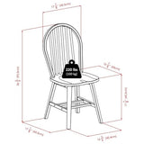 Windsor 2-Pc Chair Set - Walnut Winsome