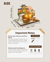 DIY Miniature House Kit, DIY Dollhouse Kit for Adults to Build, Mini House Kit with LED, Mayberry Street Miniatures, Ideal Gifts for Birthday, Valentine Christmas(Wonderland)