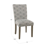 HomePop Parsons Classic Upholstered Accent Dining Chair, Pack of 2, Grey HomePop