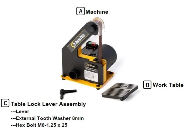 Nototec 1 x 30 inch Belt Sander for Woodworking, Powerful Bench Belt Sander For Metal Working with 1/3HP motor, 10A Belt Grinder nototec