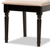 Baxton Studio Anise Modern and Contemporary Sand Fabric Upholstered and Dark Brown Finished Wood 5-Piece Dining Set Baxton Studio