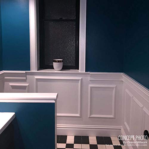 Ekena Millwork PNL16X20AS-02 16"W x 20"H x 1/2"P Ashford Molded Scalloped Wainscot Wall Panel Ekena Millwork