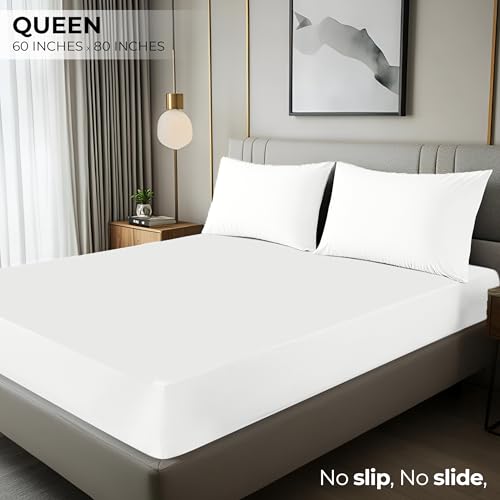 Utopia Bedding Queen Fitted Sheet - Bottom Sheet - Deep Pocket - Soft Microfiber - Shrinkage and Fade Resistant - Easy Care -1 Fitted Sheet Only (White) Utopia Bedding