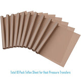 Selizo 10 Pack PTFE Teflon Sheet for Heat Press 16" x 24" Non Stick Heat Resistant Craft Mat selizo