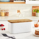 Mud Pie Circa Bread Box white, 5 1/4" x 12" Mud Pie