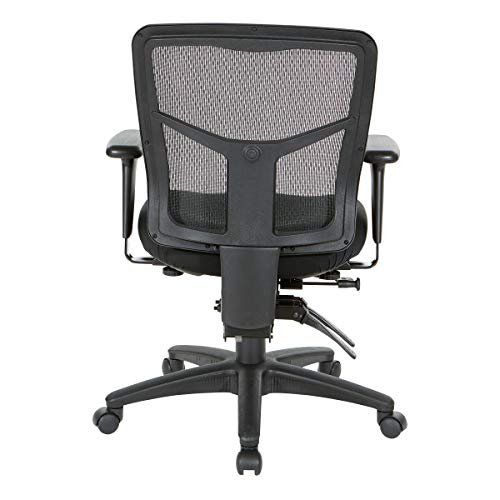 Office Star ProGrid Breathable Mesh Manager's Office Chair with Adjustable Seat Height, Multi-Function Tilt Control and Seat Slider, Mid Back, Coal FreeFlex Fabric Office Star Products
