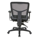 Office Star ProGrid Breathable Mesh Manager's Office Chair with Adjustable Seat Height, Multi-Function Tilt Control and Seat Slider, Mid Back, Coal FreeFlex Fabric Office Star Products
